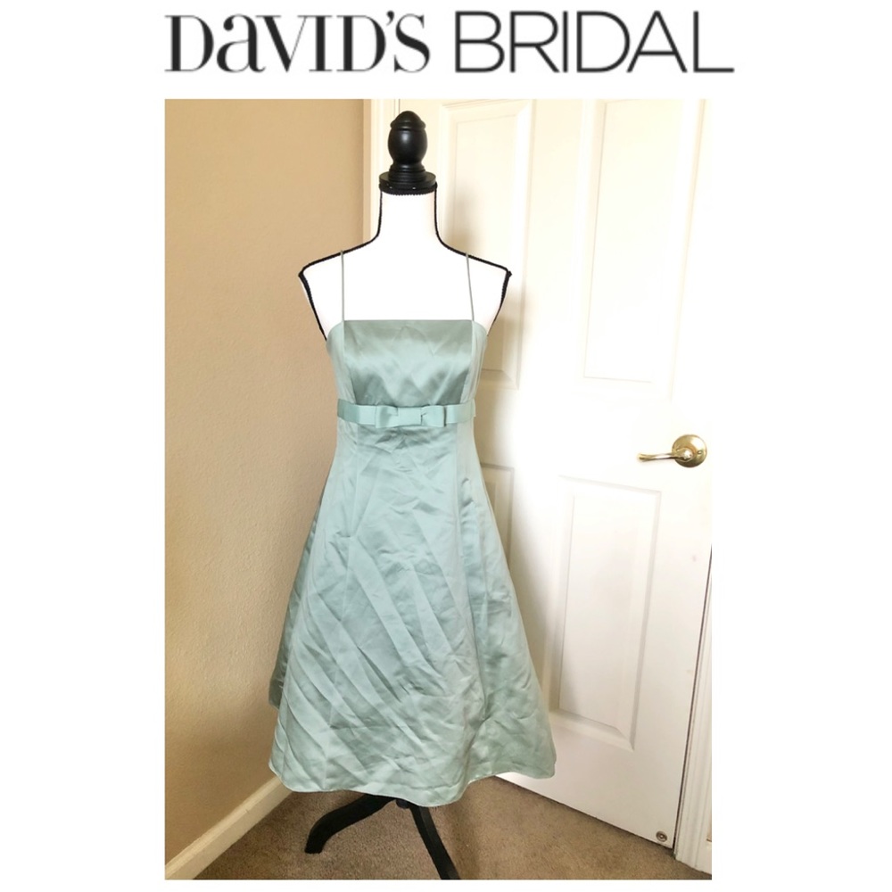 David’s Bridal satin bow dress&FREE GIFTS